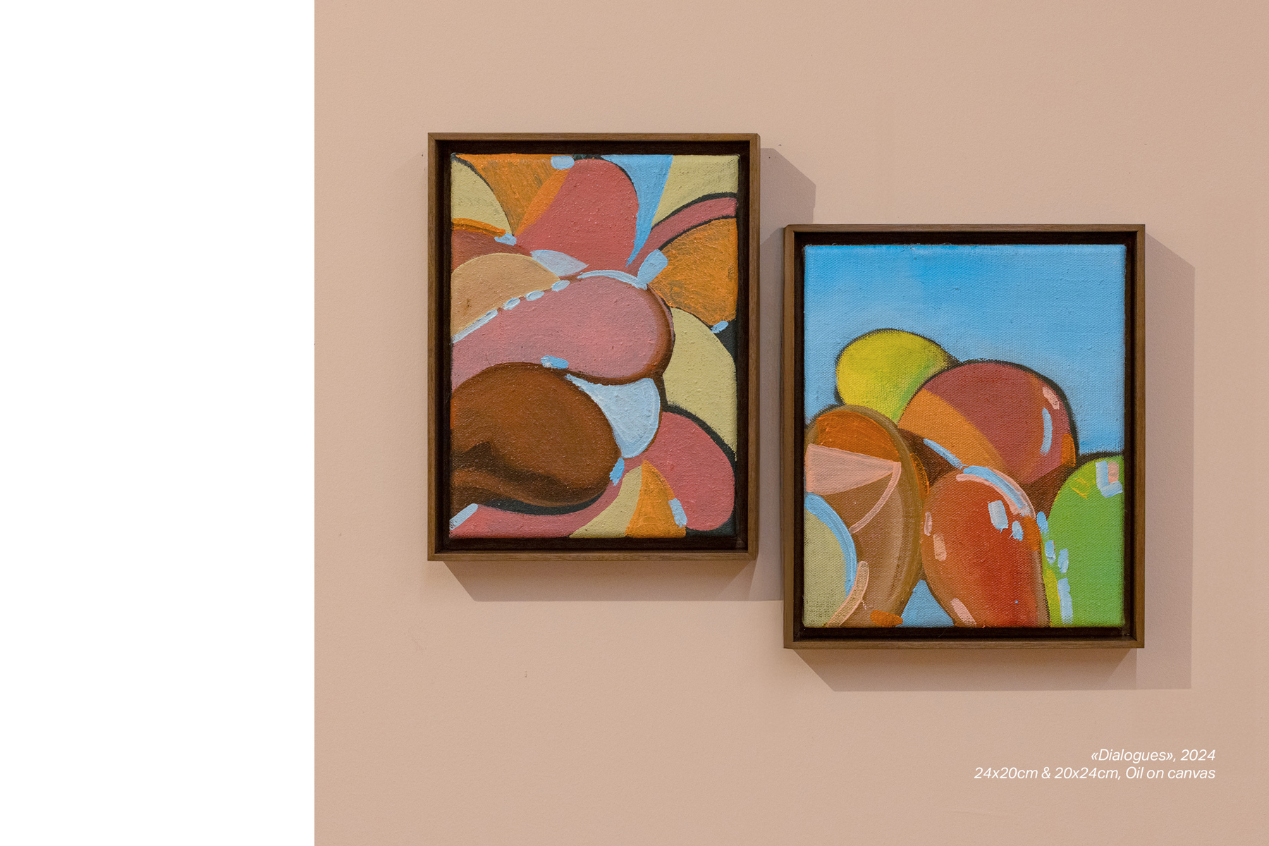 Dialogues (2024), 24x20cm & 20x24cm, Oil on canvas